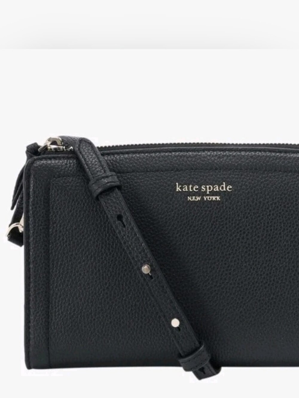 Kate spade pebbled leather crossbody bag (Black) - Picture 2 of 12